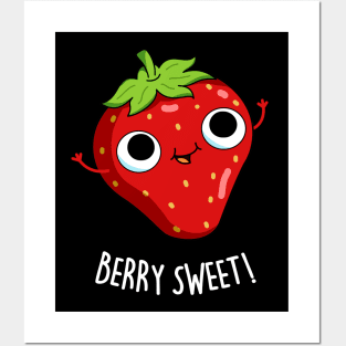 Berry Sweet Cute Strawberry Pun Posters and Art